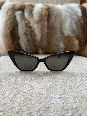 Saint Laurent Black Cat-Eye Sunglasses